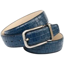 Ledergürtel ANTHONI CROWN, Damen, Gr. 100, blau, Leder, Flechtoptik, modisch, Gürtel, Hochwertige Flechtprägung in trendigem Blauton