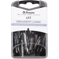 Brause 152025B - Packung mit 15 Ornamentfedern 2,5mm, mit