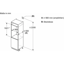Siemens iQ500 KI31RSDD1 Einbaukühlschrank (165 l, 1021 mm hoch)