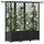 vidaXL Hochbeet mit Rankgitter und Dach 162,5 x 40 x 138 cm Schwarz
