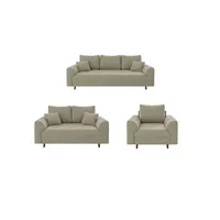 S-STYLE Polstergarnitur 3+2+1  Lars ¦ beige ¦ Maße (cm): B: 210 H: 81