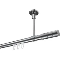 Interdeco GARDINENSTANGE INNENLAUF Sonette Elanto 120 cm, 1-läufig, 20 mm Ø Chrom