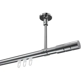 Interdeco GARDINENSTANGE INNENLAUF Sonette Elanto 120 cm, 1-läufig, 20 mm Ø Chrom