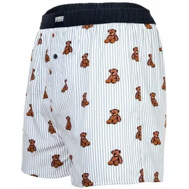 Happy Shorts Boxershorts blau/weiß/mehrfarbig M 2er Pack