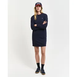 Sweatkleid »SHIELD C-NECK SWEAT DRESS«, Shield Sweatkleid mit Rundhalsausschnitt, Gr. S - N-Gr, EVENING BLUE, , 30402750-S N-Gr