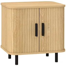 Homcom Nachtschrank 48 x 40 x 48 cm Eiche beige