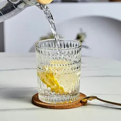 Glas Retro Kristallglas Whiskyglas Wasserbecher Weinglas Saftbecher Klein 320ml