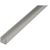GAH Alberts U-Profil Aluminium, 10 mm x 15 mm x H10mm silberfarbig