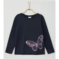S.Oliver Langarmshirt mit Frontprint - 116-122 Große Größen