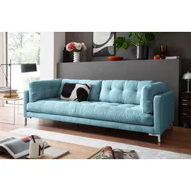 trends by hg Couch Cord 3-Sitzer Blau