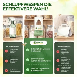 green guardia Schlupfwespen gegen Lebensmittelmotten Mottenfalle 4 Karten