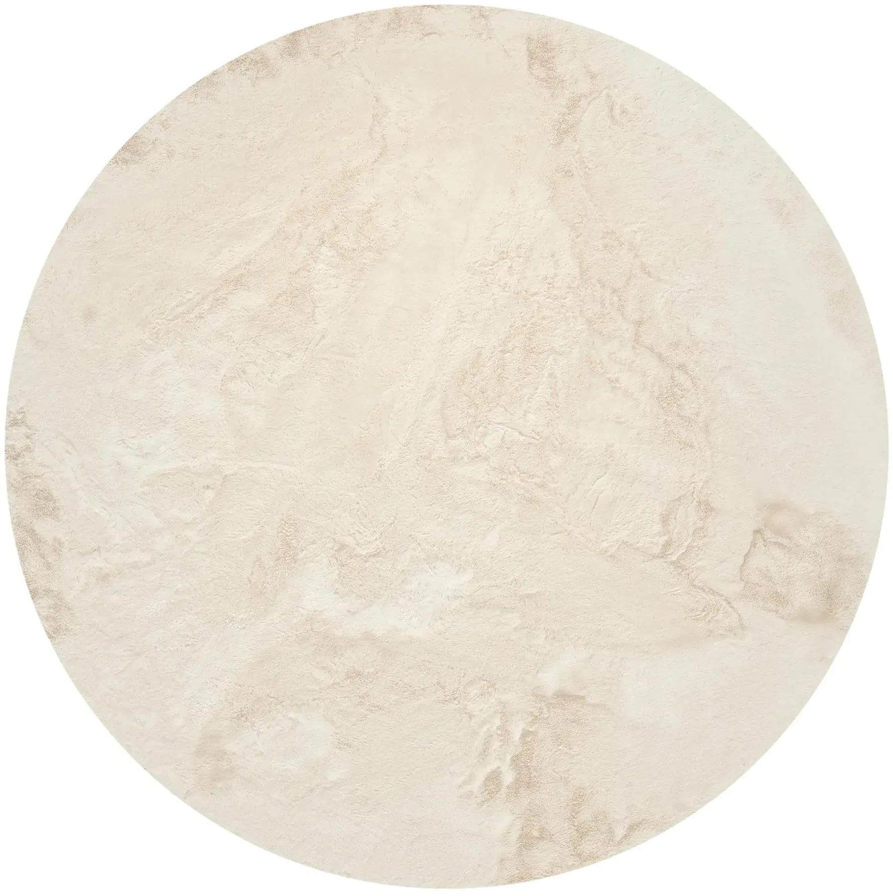 benuta Nest - Kunstfell-Teppich Dave Cream ø 120 cm