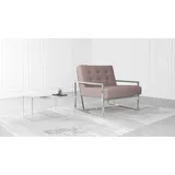 s-style möbel Loungesessel Tampa Bouclé 84 x 81 x 89 cm Rosa