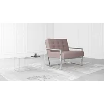 s-style möbel Loungesessel Tampa Bouclé 84 x 81 x 89 cm Rosa