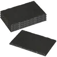KESPER Buffetplatte, Schwarz, Stein, 5-teilig, Rechteckig, 14x0.6x22 cm, Tischkultur & Servieren, Servierplatten
