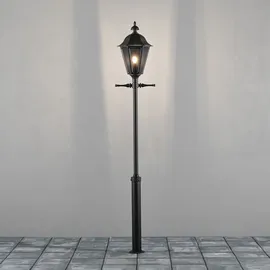 Konstsmide Laterne Aluminium, Glas, Metall 260,0 cm inkl. Pfahl schwarz