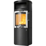 Kaminofen HARK 44-5.8 GT FlameKat 8 kW - Ofenkacheln: Opak-Schwarz - Korpus: graphit/verchromt