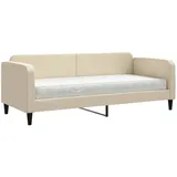 vidaXL Tagesbett mit Matratze Creme 80x200 cm Stoff1848514