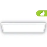 Briloner Tava A EEK A LED Deckenlampe, EEK A, 50.000h Licht, Indirektes Licht, Flach, Weiß, 58 x 20 x 3 cm - Weiß