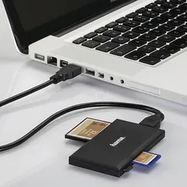 Hama USB-3.0-Multi-Kartenleser, SD/microSD/CF/MS schwarz
