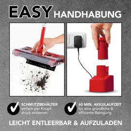 TV Werbung Unser Original Swivel Sweeper G2 Akku-Besen rot