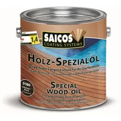 SAICOS Holzspezialöl, schwarz, Premium Schutz für alle Holzterrassen und Gartenmöbel, 2,5 Liter - Dose