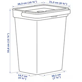 IKEA Behälter mit Deckel 10 l 1-tlg. hellgrau