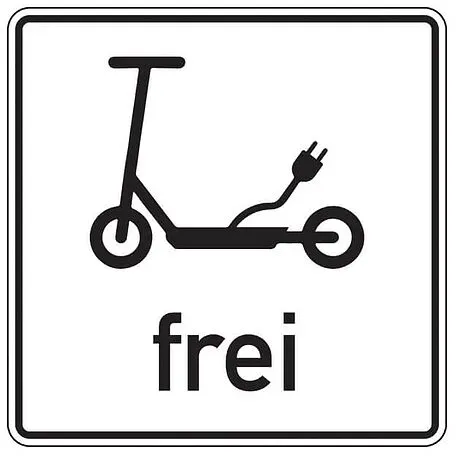 Verkehrszusatzzeichen - E-Scooter frei, 1010-68