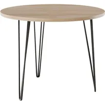 OEM KOLM Runder Tisch Ø90 cm für Küche, Wohnzimmer, Esszimmer Sonoma Eiche