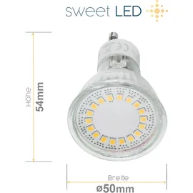 Sweet Led Aufbaustrahler weiß eckig Aufbauspot GU10 5W Aluminium Deckenspots