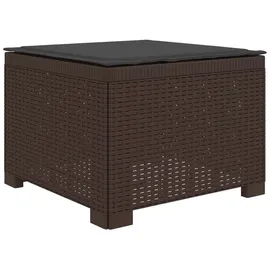 vidaXL 1-Sitzer Garten-Sofa mit Kissen Rattan-Look PP Braun