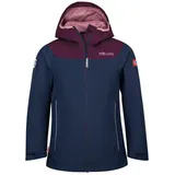 TROLLKIDS Mädchen Bergen Regenjacke, Marineblau/Violett, Größe 110 - 110