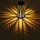 ETC Shop Solar Laterne Solarlampe Tisch aussen Solarlicht Tisch für Außen Balkon schwarz, Säule mit Lichteffekt, goldenes Innere,1x LED warmweiß, H 24,5 cm,