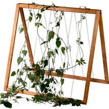 Dobar dobar® Rankhilfen-Aufsatz Gurken für Hochbeet Kubus 2.0 - Rankhilfe für den Garten - 78 x 58 x 78 cm - Braun