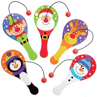 Paddleballschläger Weihnachten (pro Set 10) Weihnachtsspielzeug