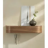 Kazai. Schlüsselbrett 'Toke' | Minimalistisches Schlüsselhaken-Design aus Berlin | Moderner Schlüsselhalter mit Ablage aus Holz | Schlüsselregal als Flur Möbel für die Wand | Walnuss