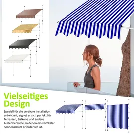 MuCoLa Klemmmarkise 250 cm grau