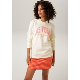 Aniston CASUAL Sweatshirt mit aufgestickter "LAS VEGAS"-Applikation beige|orange|rosa 48