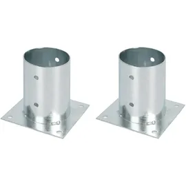 GAH Alberts Alberts grau feuerverzinkt B:15cm T:15cm, Stahl, Bodenanker, feuerverzinkt, Ø101 mm