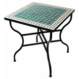 Marrakesch Orient & Mediterran Interior Mosaiktisch Ø 70 x 75 cm Grün/Beige