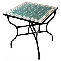 Marrakesch Orient & Mediterran Interior Mosaiktisch Ø 70 x 75 cm Grün/Beige