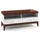Casa Padrino Sideboard 111,2 x 49 x 45 cm Weiß / Hochglanz Braun