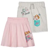 PAW PATROL Sweatrock PAW PATROL Mädchen Röcke 2 Stück Pink und hellgrau Skye und Everest 92