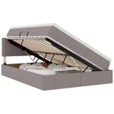 vidaXL Modernes Speicherbett 140 x 200 cm Taupe