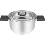 RESTO Kitchenware RESTO Edelstahl 18/10 Kochtopf Suppentopf Ø18*10,0 cm - Bratentopf mit klappbaren Griffen - Induktion - Topf mit hitzebeständigem Glasdeckel und Messskala im Geschenkkarton 2,5L