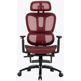 Trisens Bürostuhl in moderner Mesh-Optik mit Fußstütze ergonomischer Drehstuhl mit Nacken und Lordosenstütze - Gamingstuhl mit atmungsaktiver Netzrückenlehne und Wippfunktion