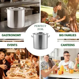 KING HOFF Gastronomischer Kochtopf 32 cm rund