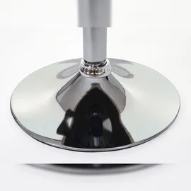 Mendler 2er-Set Hocker HWC-C22, Sitzhocker Schminkhocker, höhenverstellbar Ø 35cm ~ Kunstleder, schwarz