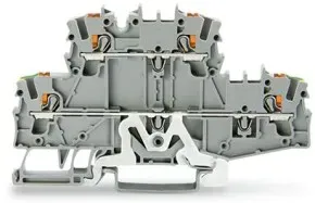 Wago 2202-2727 Doppelstockklemme, mit Drücker, 2,5 mm2, grau 22022727 - 50 Stück