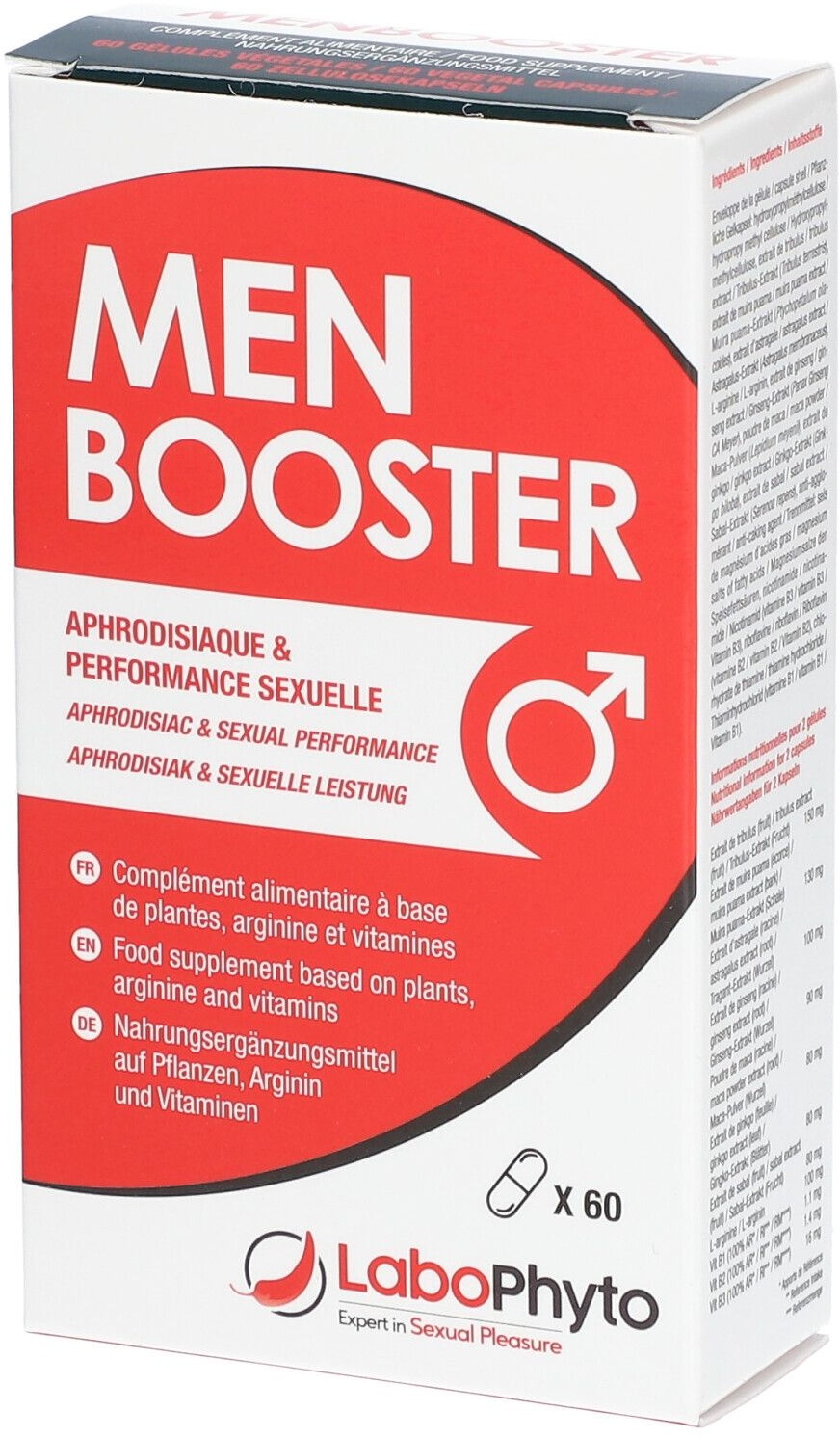 LABOPHYTO Men booster Aphrodisiaque & Performance sexuelle 60 capsule(s)